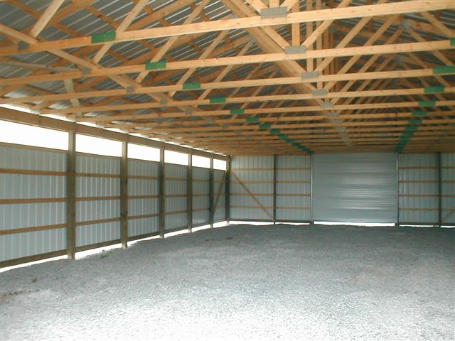 Interior Structure with Wall Lights and Rollup Doors