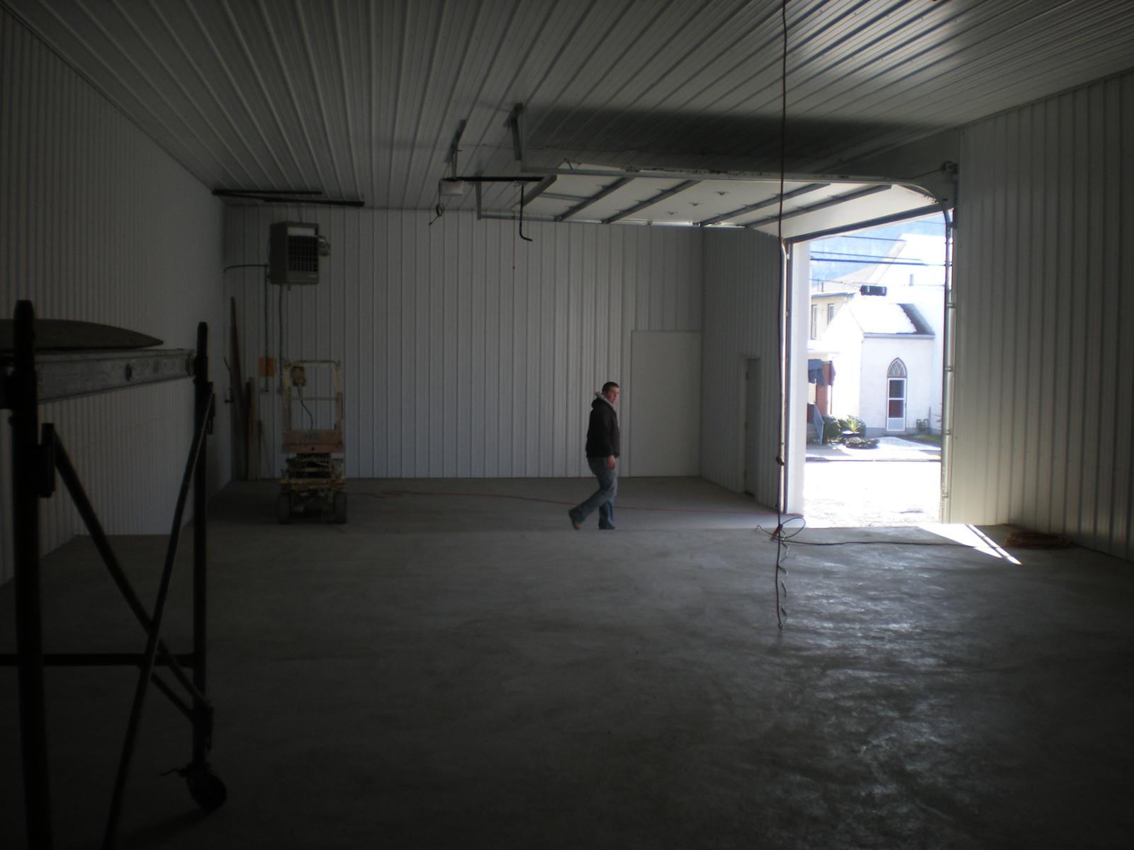 Interior of storage facility, John's Heating, Freeport, PA